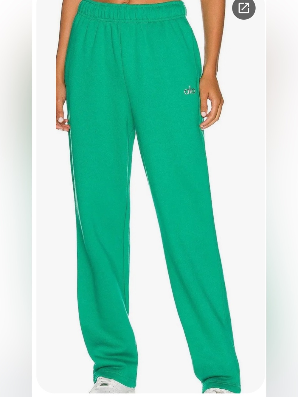 ALO Yoga Wide-Leg Pants in Emerald